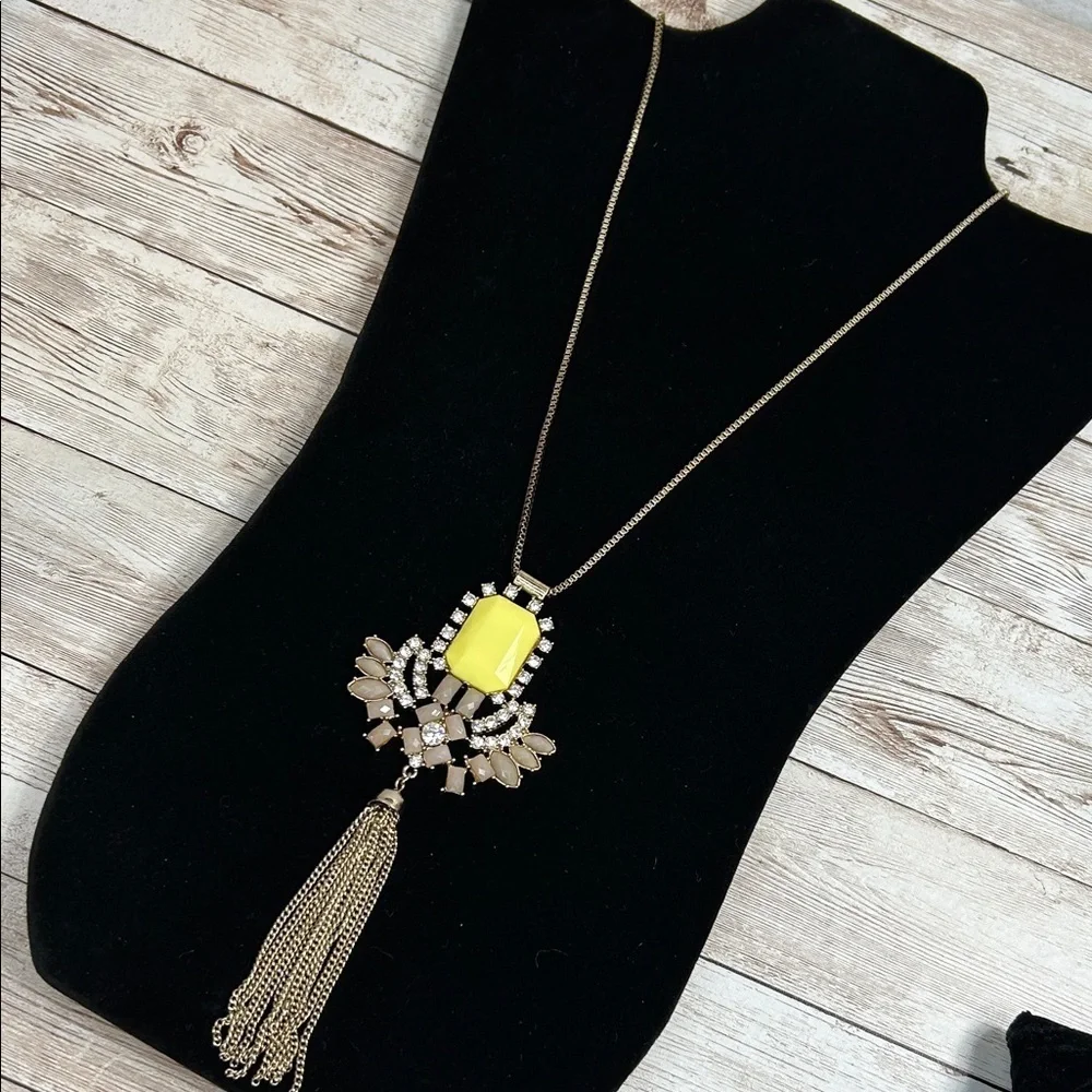 The Limited Gold and Yellow Pendant Necklace
